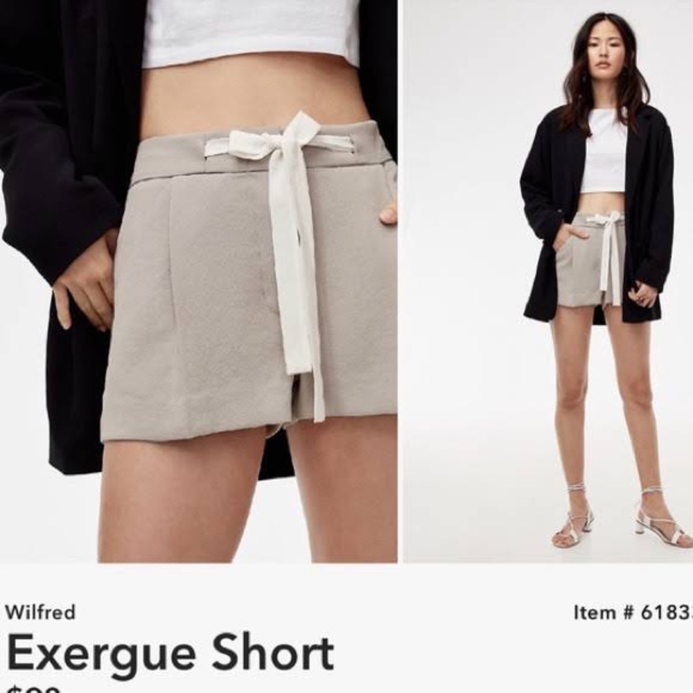 Aritzia Wilfred exergue short size 00 in ashen